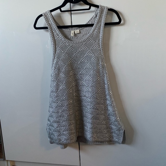 💗Anthropologie moth sana silver foil sweater top - Picture 3 of 8